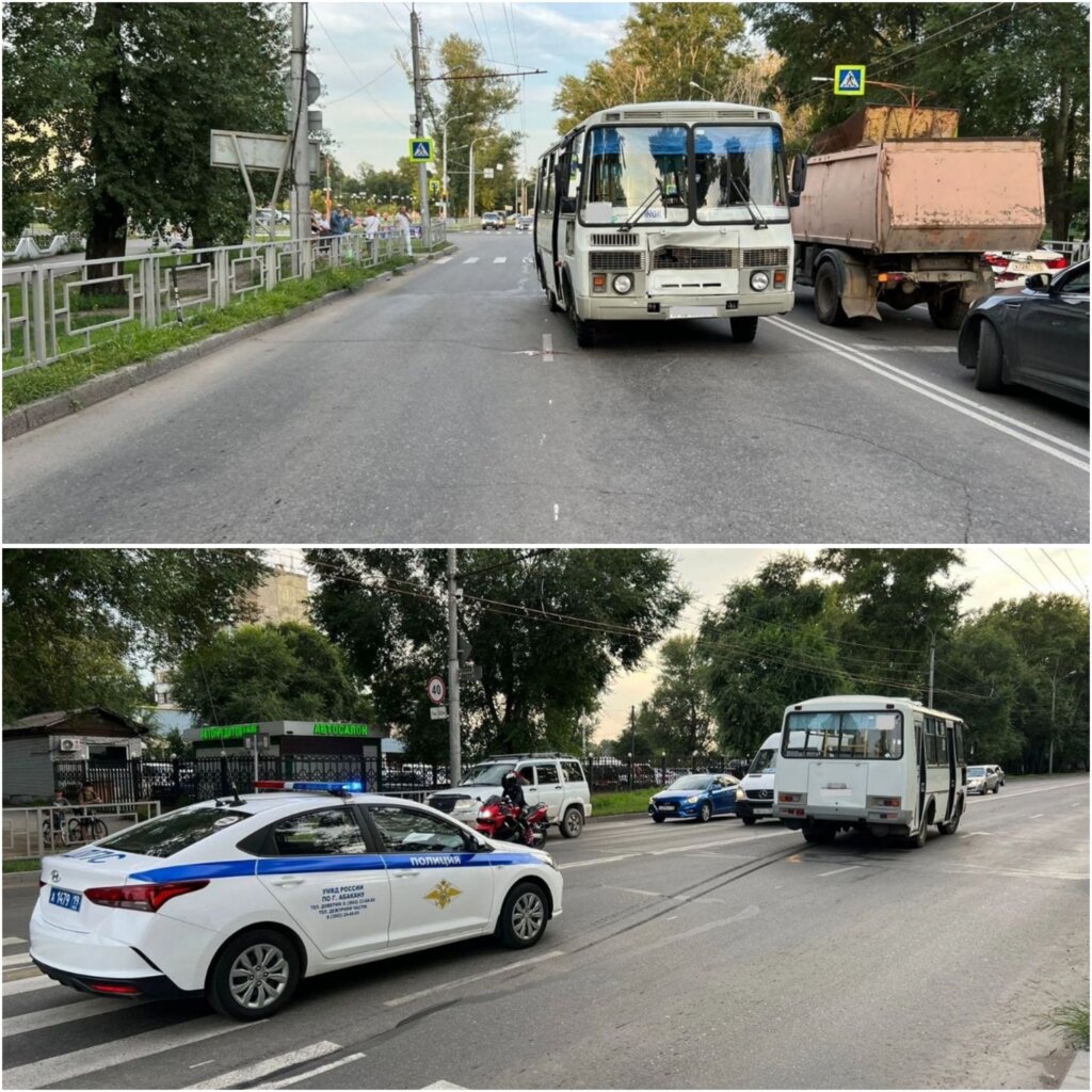 В Абакане автобус сбил ребенка на самокате