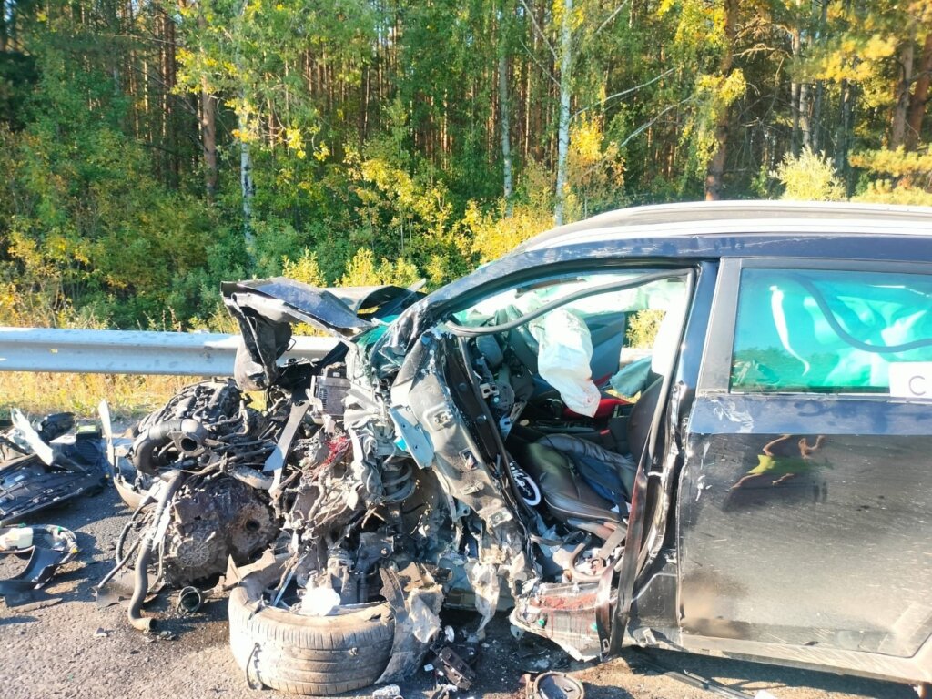 Видеорегистратор запечатлел момент смертельного ДТП на трассе в Удмуртии