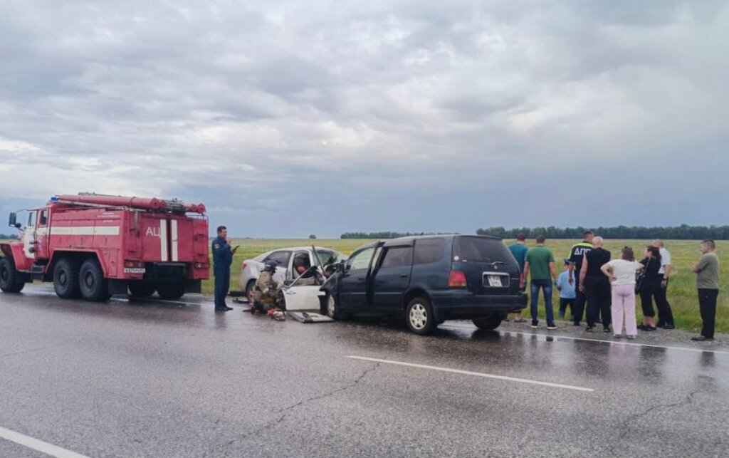 Kia и Honda лоб в лоб столкнулись на алтайской трассе: погибли 6 человек