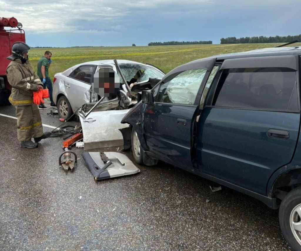 Kia и Honda лоб в лоб столкнулись на алтайской трассе: погибли 6 человек
