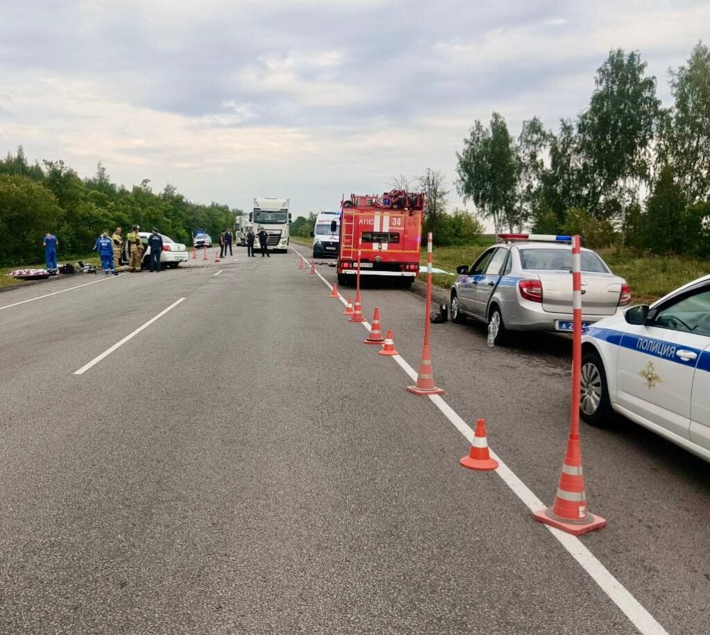 Два автомобиля лоб в лоб столкнулись на трассе М-5 в Пензенской области: погибли 6 человек