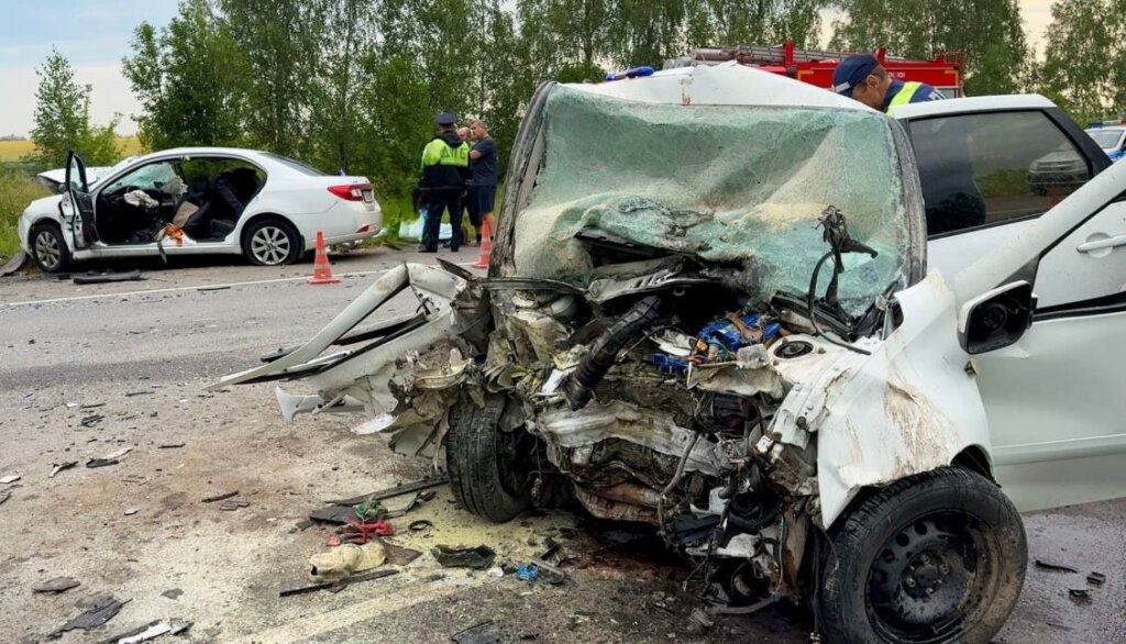 Два автомобиля лоб в лоб столкнулись на трассе М-5 в Пензенской области: погибли 6 человек