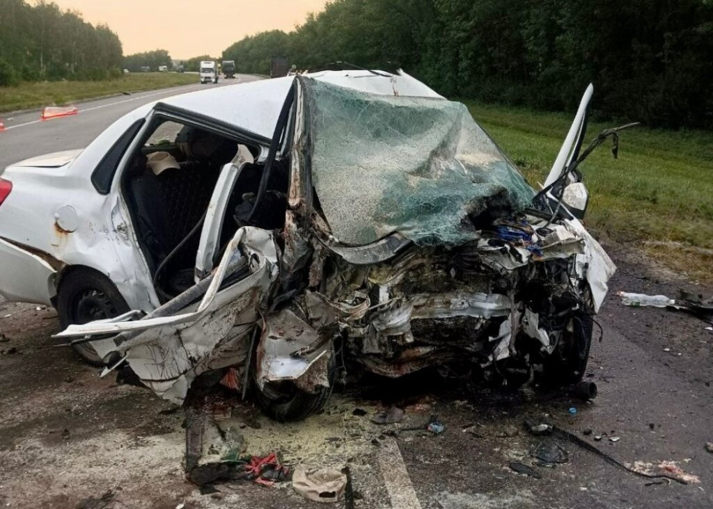 Два автомобиля лоб в лоб столкнулись на трассе М-5 в Пензенской области: погибли 6 человек