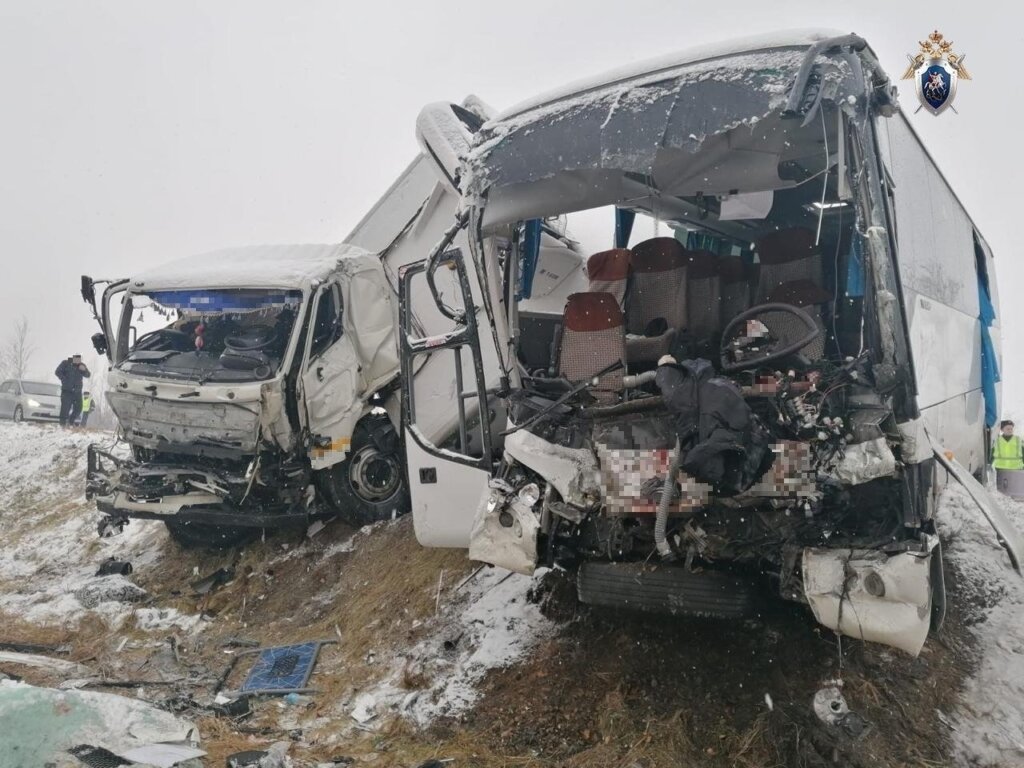 Автобус и грузовик столкнулись на подъезде к Благовещенску: пострадали 10 человек