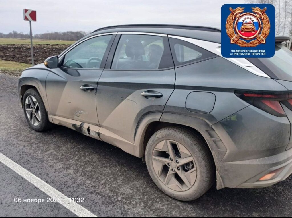 Автомобиль вылетел в кювет и перевернулся в результате ДТП на трассе Казань – Оренбург