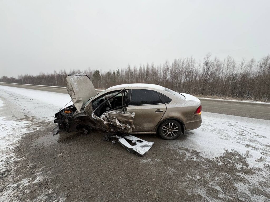 «Вылетел на встречную»: видеорегистратор запечатлел момент ДТП на 666 километре трассы «Сибирь»