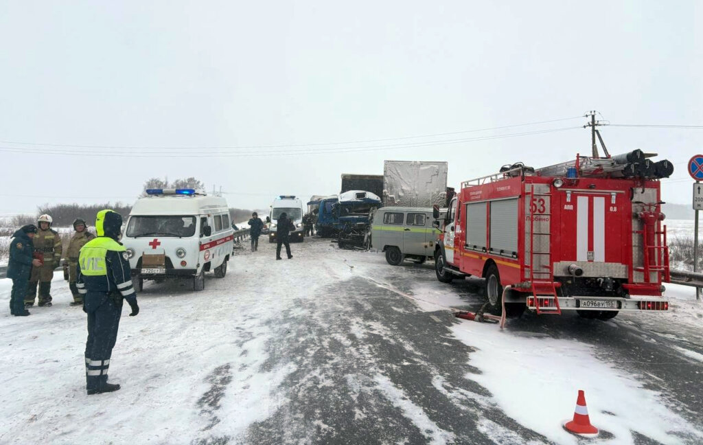 Шесть человек погибли в массовом ДТП в Омской области