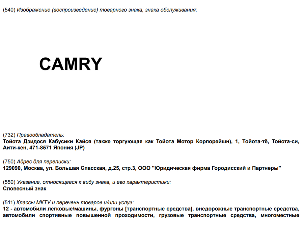 Toyota запатентовала товарный знак и готовится к возвращению в Россию?