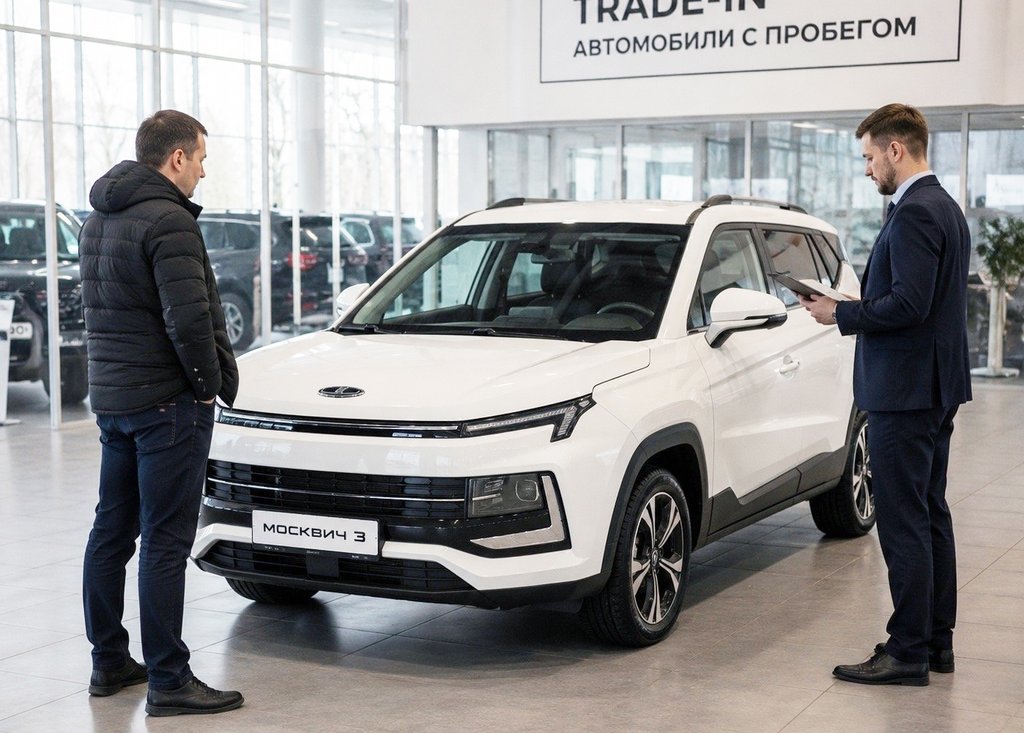 Решил сдать годовалый «Москвич 3» в трейд-ин и купить «Москвич М70». Когда услышал оценку дилера, потерял дар речи