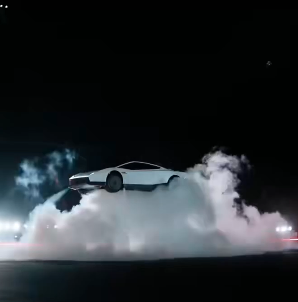 Tesla показала летающий Roadster (Видео)